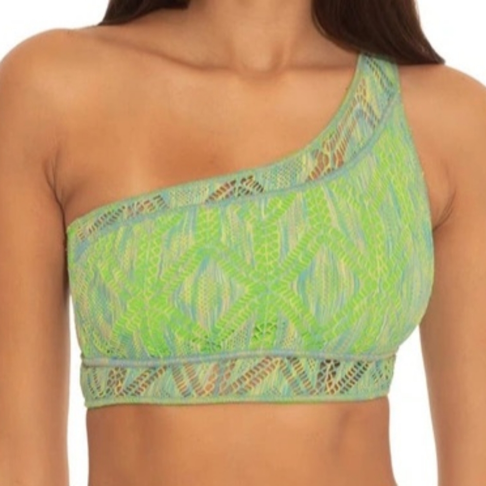 Becca Mosaic Adeline One-Shoulder Bikini Top
